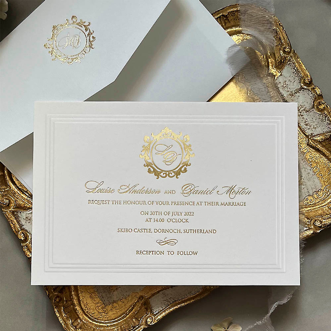 Luxury Foil Print Invitations printed by PCR Print in Lisburn